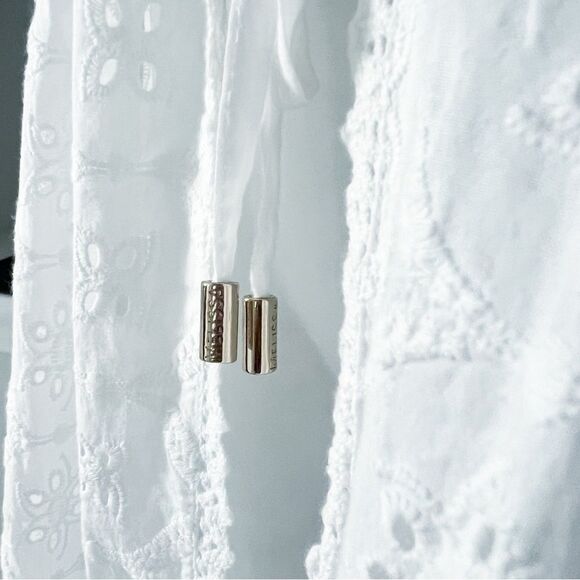 Melissa Odabash Avery Cotton Kaftan Swim Cover-Up in White, NWT, Size M - Picture 7 of 7